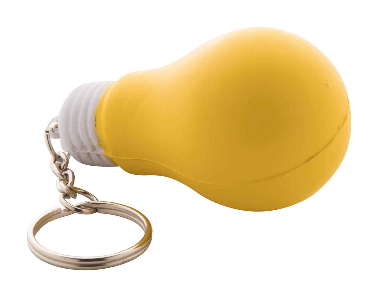 Antistresová žárovka - přívěšek na klíče - Žlutá