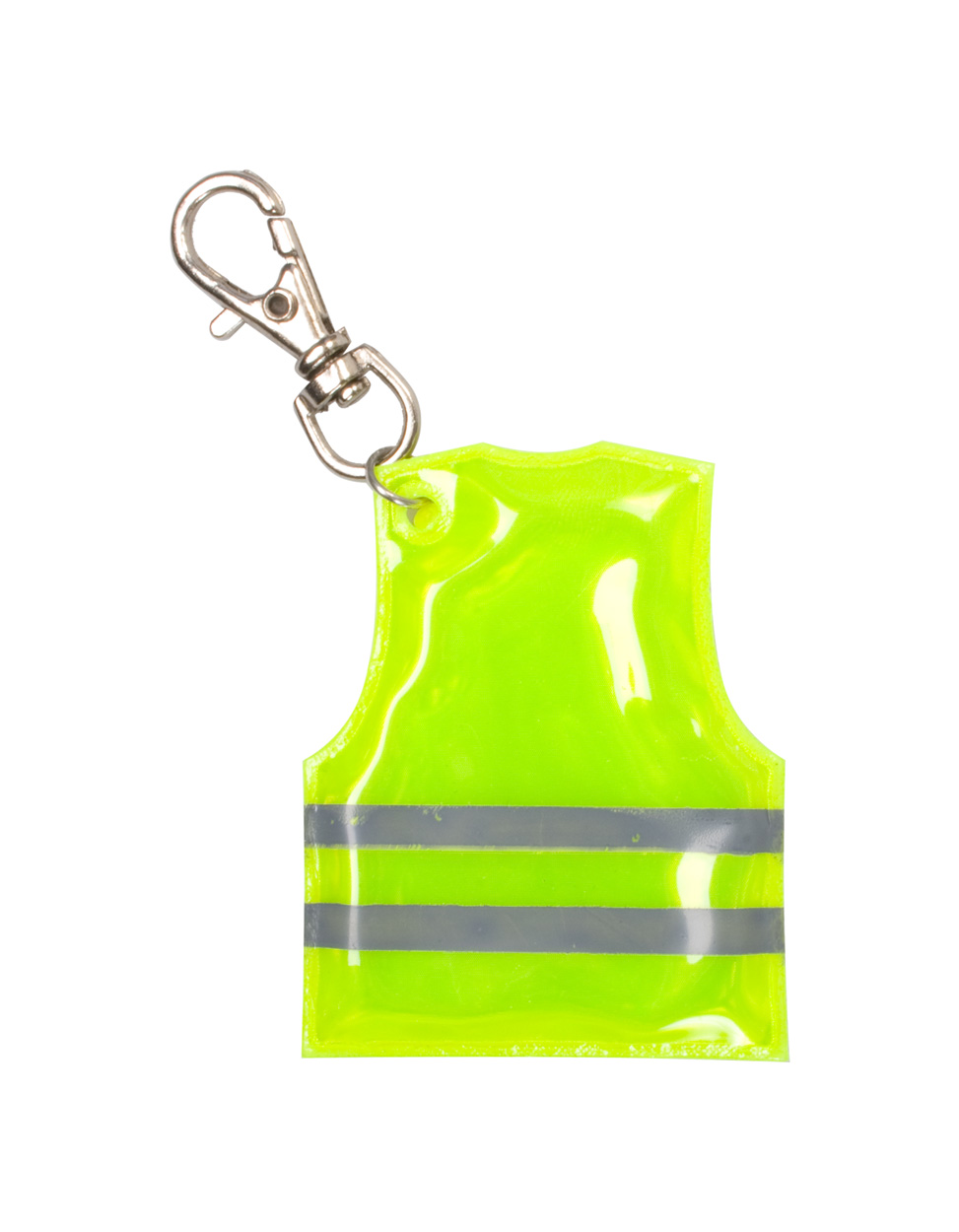 Přívěšek na klíče s mini reflexní vestou - Žlutá